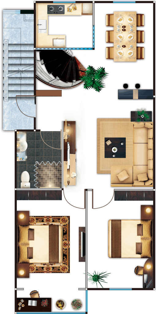 Living room furniture illustration